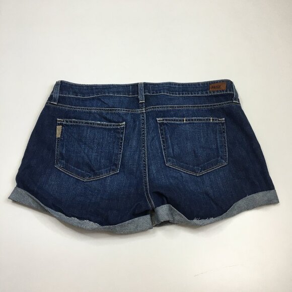 PAIGE 5 Pocket Tyson Destructed JIMMY JIMMY Cuffed Hem Distressed Denim Shorts - Picture 10 of 12